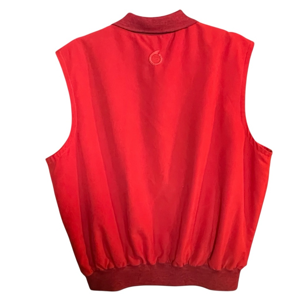 Sunderland of Scotland Vibrant Red Men's Vest with Zip Closure - Picture 2 of 8